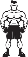 Boxing Legend Black Iconic Boxer Ring Warrior Vector Boxer Design