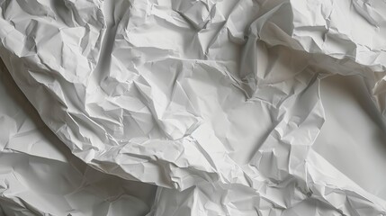 Obraz premium Texture of crumpled white paper. Organic design element