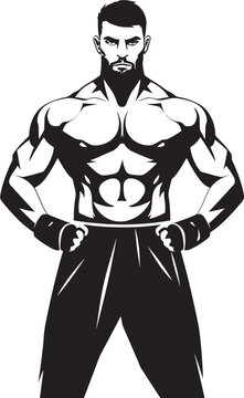 Fist Fury Iconic Silhouette Emblem Champion Impact Dynamic Vector Design