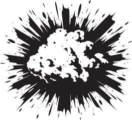 Blast Burst Dynamic Cartoon Comic Icon Explosive Impact Vector Explosion Emblem