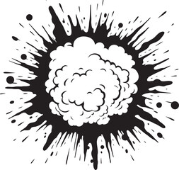 Wham Bam Cartoon Black Explosion Design Dynamic Detonation Vector Comic Silhouette