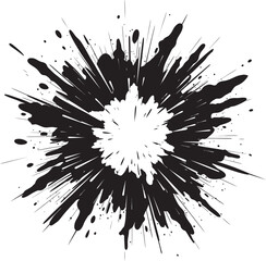 Blast Mania Cartoon Comic Explosion Explo Vector Black Explosive Emblem