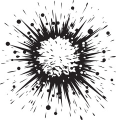 Explo Burst Dynamic Black Logo Comic Flash Explosive Vector Explosion