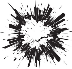 Dynamite Fusion Black Explosive Silhouette Blitz Bang Dynamic Vector Blast
