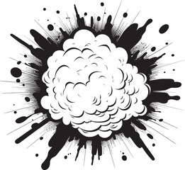 Explo Splash Dynamic Black Icon Kapow Spectrum Vector Explosion Design