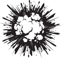 Explo Blast Black Explosive Emblem Blastorama Vector Dynamic Explosion
