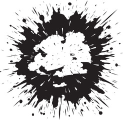 Cartoon Kaboom Explosive Vector Logo Power Pop Dynamic Explosion Silhouette