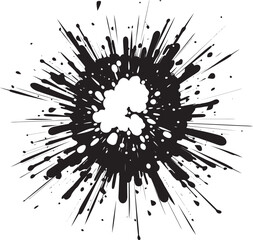 Wham Bam Vector Black Blast Design Dynamic Detonation Cartoon Explosive Silhouette