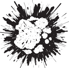 Cartoon Kaboom Explosive Vector Icon Power Pop Dynamic Explosion Emblem