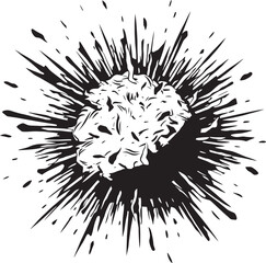 Blast Burst Black Comic Explosion Comic Chaos Explosive Dynamic Emblem