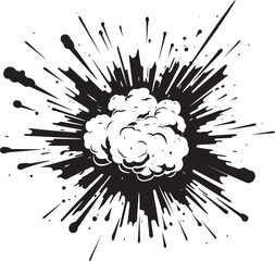 Explosive Impact Vector Dynamic Explosion Big Bang Blast Black Explosive Design