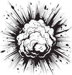 Blast Burst Vector Black Comic Blast Comic Chaos Dynamic Explosive Silhouette