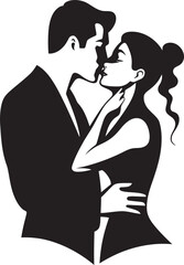 Infinite Affection Romantic Silhouette Emblem Tender Connection Vector Love Emblem