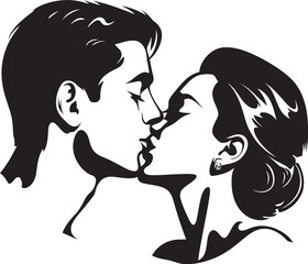 Boundless Love Black Silhouette Design Tender Whisper Romantic Iconic Logo