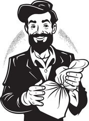 Treasury Titan Vector Moneybag Icon Financial Guardian Moneybag Design