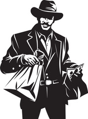 Fortune Monitor Iconic Wealthy Logo Money Sentinel Vector Moneybag Icon