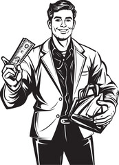 Currency Custodian Wealth Vector Dollar Dynamo Iconic Money Bag