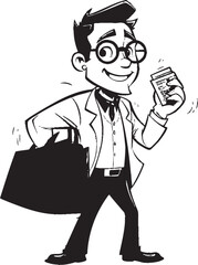 Wealth Warden Black Bag Design Treasury Titan Money Bag Vector