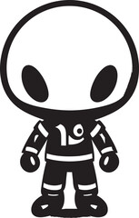 RoboBlast Blaster Black Iconic Emblem BlastBot Buddy Vector Emblem Design