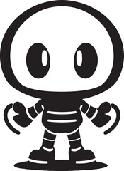 RoboBlast Mascot Black Mascot Design Bomber Bot Buddy Vector Logo Icon
