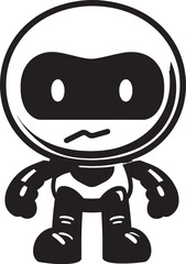 Cute Explosive Drone Emblematic Logo Bomber Bot Bliss Vector Mascot Emblem