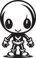 Adorable Blast Buddy Vector Mascot Icon Dynamite Dynamo Emblematic Black Logo