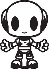 Blastastic Bot Buddy Black Emblem Icon RoboBlast Cutie Cute Logo Emblem