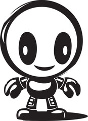 Cute Bomber Drone Black Logo Icon Dynamite Drone Mascot Vector Emblem Design