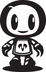 RoboBlast Blaster Iconic Mascot Emblem Dynamite Drone Buddy Vector Black Logo