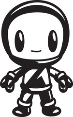 Dynamite Drone Buddy Vector Black Logo Explosive Bot Mascot Black Emblem Icon