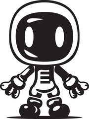 RoboBoom Blaster Black Emblem Icon Dynamite Drone Mascot Vector Logo Icon