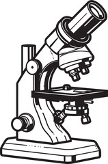 Scientific Viewfinder Vector Design Lens Probe Microscope Black Emblematic