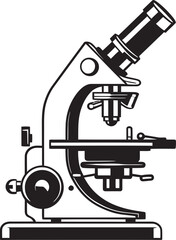 Scientific Probe Scope Vector Emblematic Lens Insight Icon Black Emblem