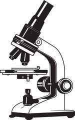 Lens Probe Insight Vector Black Microscopic Detail View Black Iconic Design
