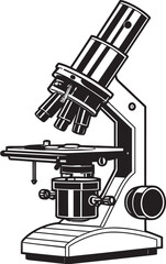 Lens Probe Insight Vector Black Microscopic Detail View Black Iconic Design