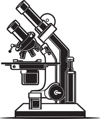 Microscopic Explorer Black Emblem Design Lens Detail Insight Vector Black Icon