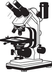 Black Detail Viewer Iconic Design Scientific Probe Scope Vector Emblematic