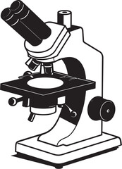 Scientific Probe Scope Vector Logo Design Lens Insight Icon Black Emblematic View