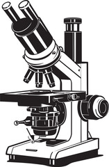 Microscopic View Focus Black Emblematic NanoFocus Scope Vector Iconic View