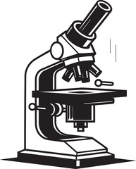 Black Vision Viewer Iconic Logo Scientific Detail Probe Vector Icon