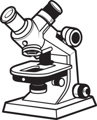 Black Scope Icon Iconic Emblem Scientific Viewfinder Vector Design