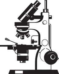 Lens Probe Microscope Black Emblematic Zoom Insight Scope Vector Icon
