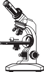 Lens Probe Insight Vector Black Microscopic Detail View Black Iconic Design