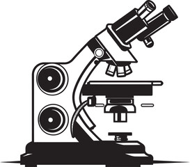 Black Vision Viewer Iconic Logo Scientific Detail Probe Vector Icon