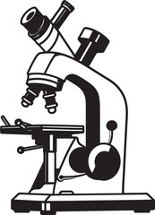 Scientific Probe Scope Vector Emblematic Lens Insight Icon Black Emblem