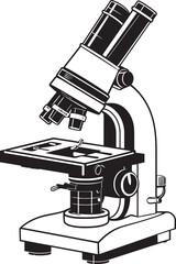 Black Scientific Explorer Iconic Emblem Lens Probe Insight Vector Black