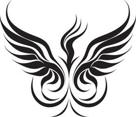 Revival Blaze Icon Vector Logo Inferno Rise Phoenix Black Iconic