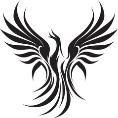 Radiant Flame Wings Black Iconic Design Rebirth Fire Emblem Vector Emblematic
