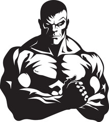 Undead Mass Icon Vector Emblematic Design Zombie Powerlifter Black Logo Emblem