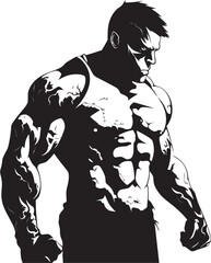 Muscle Massacre Zombie Black Emblematic Eternal Deadlift Beast Vector Icon